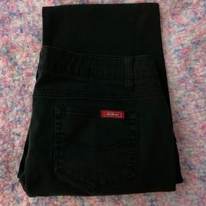 Black bell bottom dickie pants